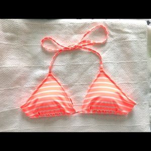 Neon Pink Aerie Triangle Bikini Top